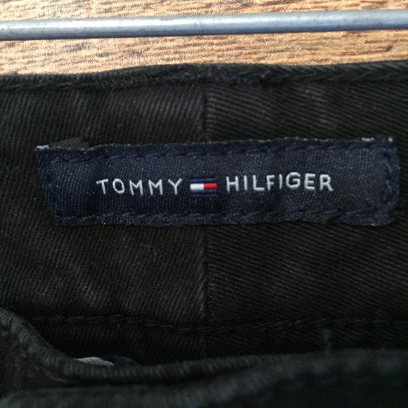 Tommy Hilfiger Black Low Rise Boot Cut Twill Trouser Pants Size 8 w/ 29" Inseam - Picture 5 of 7